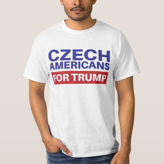 Tsjechische Amerikanen voor Trump - Verkiezingen 2 T-shirt (Voorkant)