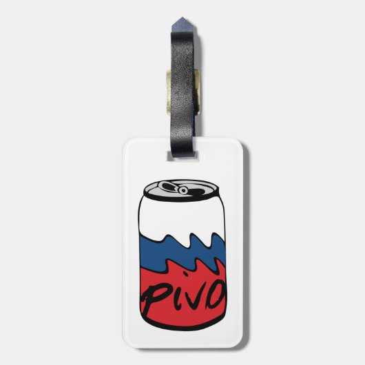 Tsjechische bier (Pivo) Bagagelabel (Achterkant verticaal)