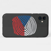 Tsjechische DNA Case-Mate iPhone Case (Achterkant (horizontaal))