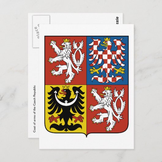 tsjechische embleem briefkaart (Voorkant / Achterkant)