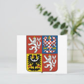 tsjechische embleem briefkaart (Staand voorkant)