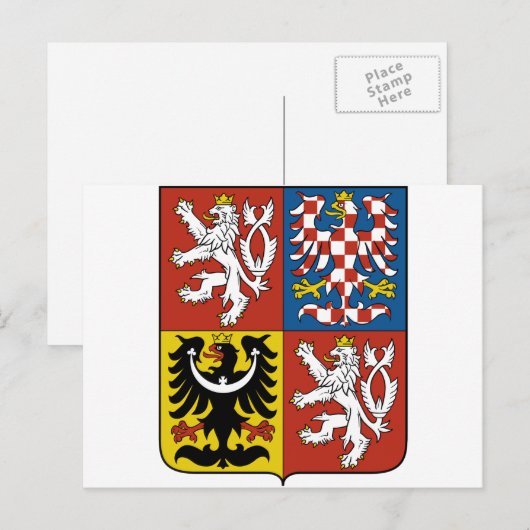 tsjechische embleem briefkaart (Voorkant / Achterkant)
