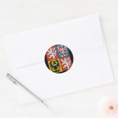 tsjechische embleem ronde sticker (Envelop)
