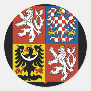 tsjechische embleem ronde sticker