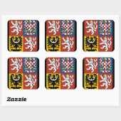 tsjechische embleem vierkante sticker (Vel)