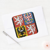tsjechische embleem vierkante sticker (Envelop)