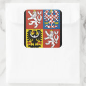 tsjechische embleem vierkante sticker (Tas)