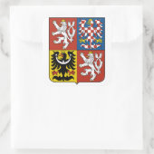 tsjechische embleem vierkante sticker (Tas)