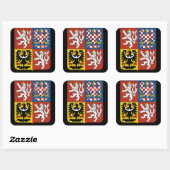 tsjechische embleem vierkante sticker (Vel)
