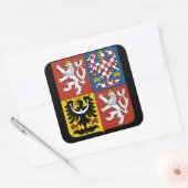 tsjechische embleem vierkante sticker (Envelop)