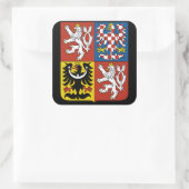 tsjechische embleem vierkante sticker (Tas)