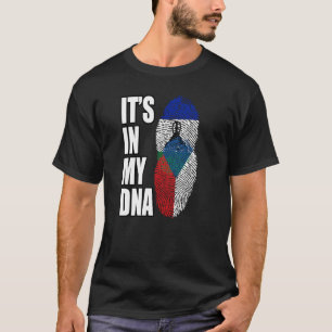 Tsjechische en Basotho Mix DNA-erfgoedvlag T-shirt