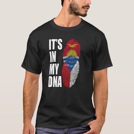 Tsjechische en Kiribati Mix DNA-werelderfgoedvlag T-shirt (Voorkant)