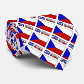Tsjechische en Tsjechische vlag met Jouw naam Stropdas (Opgerold)