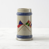 Tsjechische en Zuid-Bohemia Crossed Flags Bierpul (Center)