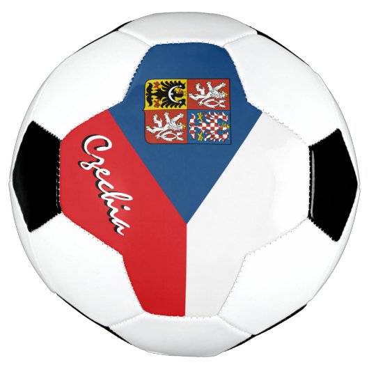 Tsjechische Football en Tsjechische vlag/sport Voetbal (Gedraaid)