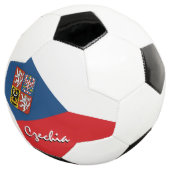 Tsjechische Football en Tsjechische vlag/sport Voetbal (Drie kwart)