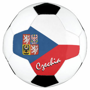 Tsjechische Football en Tsjechische vlag/sport Voetbal