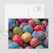 Tsjechische gedecorbeerde paaseieren briefkaart (Voorkant / Achterkant)