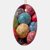 Tsjechische gedecorbeerde paaseieren keramisch ornament (Rechts)