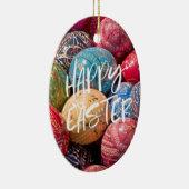 Tsjechische gedecorbeerde paaseieren, paasbewaarde keramisch ornament (Rechts)