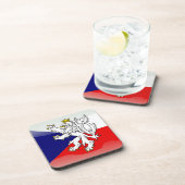 Tsjechische glanzende vlag bier onderzetter (Rechterzijde)
