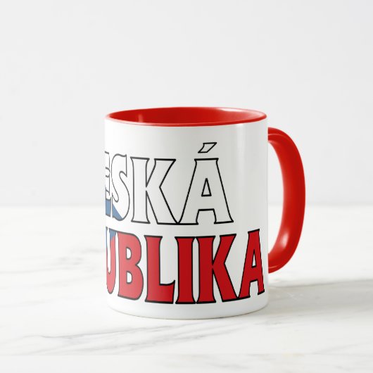 Tsjechische koffiebeker mok (Voorkant rechts)