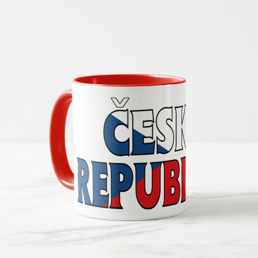 Tsjechische koffiebeker mok (Voorkant links)