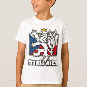 Tsjechische lionenjas vlag t-shirt