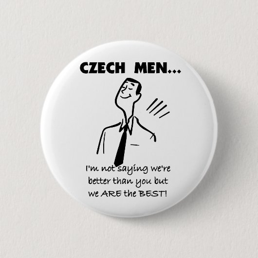 Tsjechische Mannen zijn het beste Ronde Button 5,7 Cm (Voorkant)