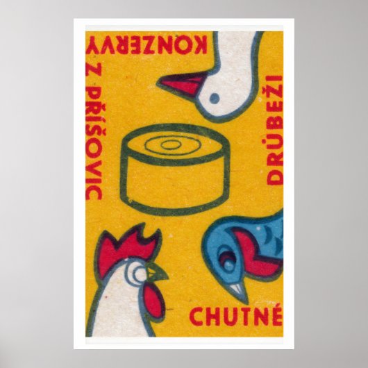 Tsjechische Pluimvee Luciferdoosje Kunstprint, Vin Poster (Voorkant)