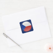 Tsjechische Republiek Bubble Vlag Vierkante Sticker (Envelop)
