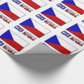 Tsjechische Republiek en Tsjechië Vlag Cadeaupapier (Hoek)