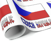 Tsjechische Republiek en Tsjechië Vlag Cadeaupapier (Rol Hoek)