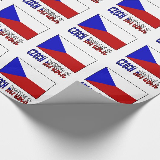 Tsjechische Republiek en Tsjechische vlag Cadeaupapier (Hoek)