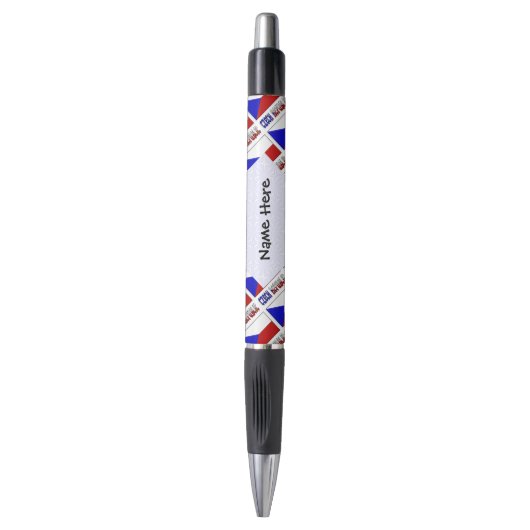 Tsjechische Republiek en Tsjechische Vlag Getegeld Pen (Voorkant Verticaal)
