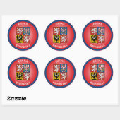 Tsjechische Republiek Erfgoed Embleem Ronde Sticker (Vel)