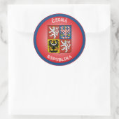 Tsjechische Republiek Erfgoed Embleem Ronde Sticker (Tas)