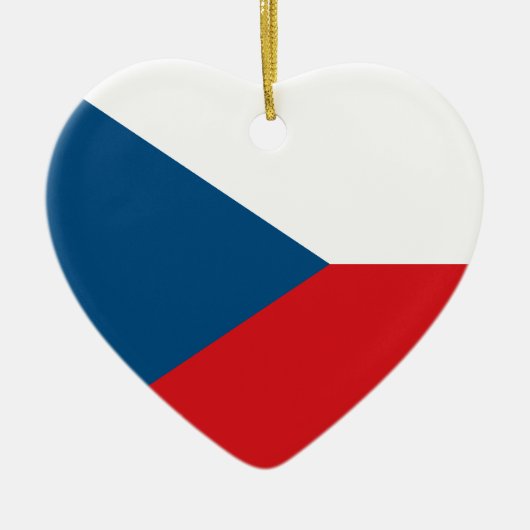 Tsjechische Republiek Flag Heart Ornament (Voorkant)