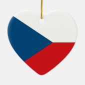 Tsjechische Republiek Flag Heart Ornament (Achterkant)