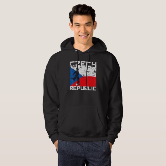 Tsjechische Republiek Football Soccer Fan Jersey F Hoodie (Voorkant volledig)
