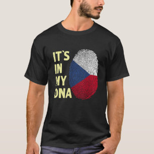 Tsjechische Republiek in mijn dna Tsjechische vlag T-shirt