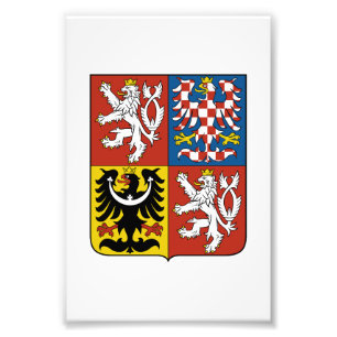 Tsjechische republiek land wapen wapens symbool em foto afdruk