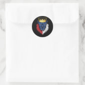 Tsjechische Republiek Lion King vlag Ronde Sticker (Tas)