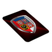 Tsjechische Republiek Metallic Emblem Magneet (Rechterzijde)