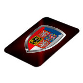 Tsjechische Republiek Metallic Emblem Magneet (Linkerzijde)
