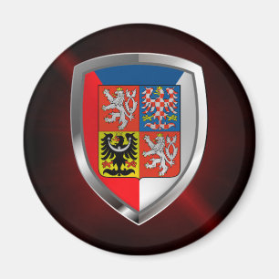 Tsjechische Republiek Metallic Emblem Magneet