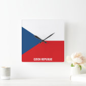 Tsjechische Republiek Nationale Vlaggepatriottisch Vierkante Klok (Huis)