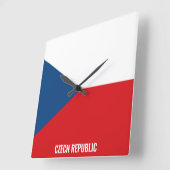 Tsjechische Republiek Nationale Vlaggepatriottisch Vierkante Klok (Hoek)