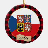 Tsjechische Republiek, Rode buffalo-pleister en Ts Keramisch Ornament (Voorkant)